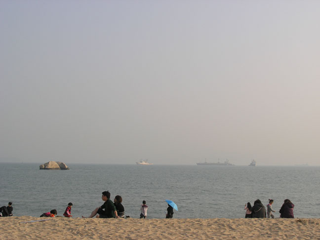 珍珠湾沙滩和大海 珍珠湾沙滩和大海